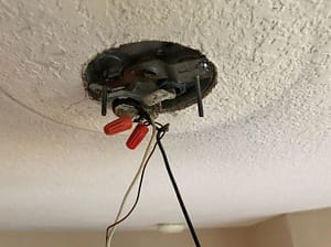 ceiling light installation