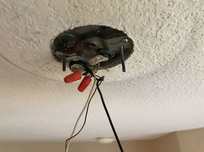 ceiling light installation